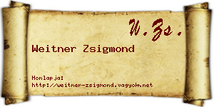 Weitner Zsigmond névjegykártya