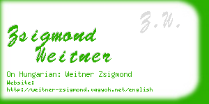 zsigmond weitner business card